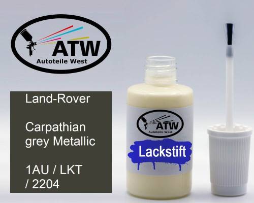 Land-Rover, Carpathian grey Metallic, 1AU / LKT / 2204: 20ml Lackstift, von ATW Autoteile West.